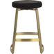Hendrix 27.25 inch Black / Yellow Gold Swivel Counter Stool, Swivel